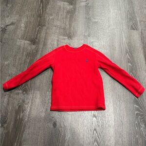 Polo Kids Red Long Sleeve Shirt